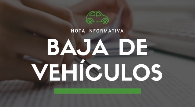 Nota informativa baja definitiva de coches